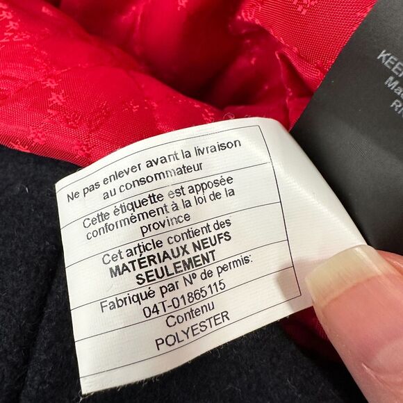 Zadig & Voltaire Wool Jacket Navy Gold Stand Collar Flap Pocket Zip Up Bomber SM - Picture 13 of 16